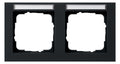 GIRA 109209 Abdeckrahmen 2fach waager. BSF E2 Schwarz matt