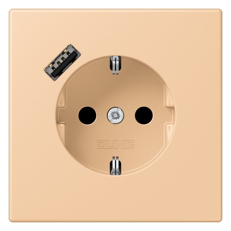 Jung LC1520-18A237 SCHUKO-Steckd.m.USB Typ A LC32122