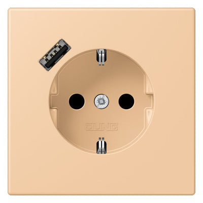 Jung LC1520-18A237 SCHUKO-Steckd.m.USB Typ A LC32122