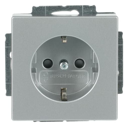 BJ 2300 EUCB-83 SCHUKO Steckdosen Einsatz alusilber future linear