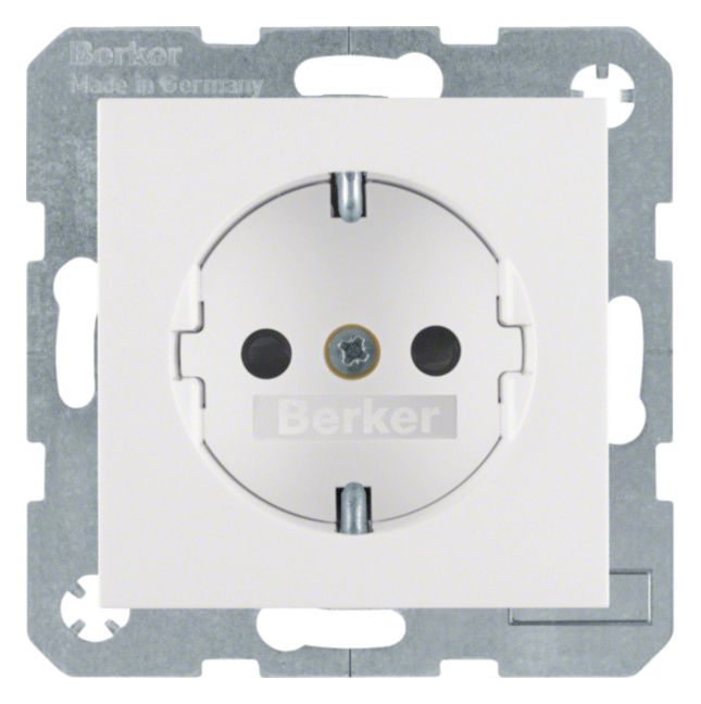 Berker 47231909 Steckdose SCHUKO m.erh.BS S.1/B.3/B.7 polarweiß matt