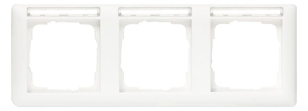GIRA 109327 Abdeckrahmen 3fach waager. BSF Standard 55 Reinweiß seidenmatt