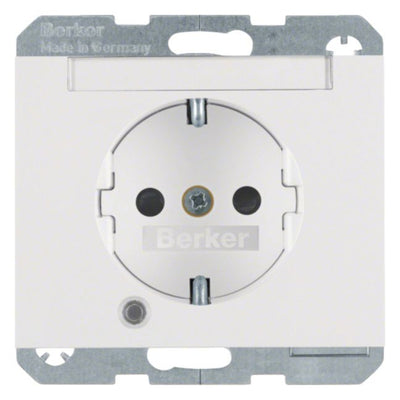 Berker 41107009 Steckdose SCHUKO+LED Kontroll B-feld+erh.BS K.1 polarweiß gl.