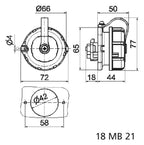 Bals 7115 Schuko-Anbausteckdose TN gerade 16A 3p IP68 bronzegrün