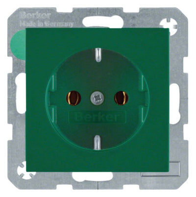 Berker 41438913 Steckdose SCHUKO S.1 grün glänzend