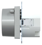 Mert 232860 FI-SCHUKO-Steckdose BRS aluminium System M
