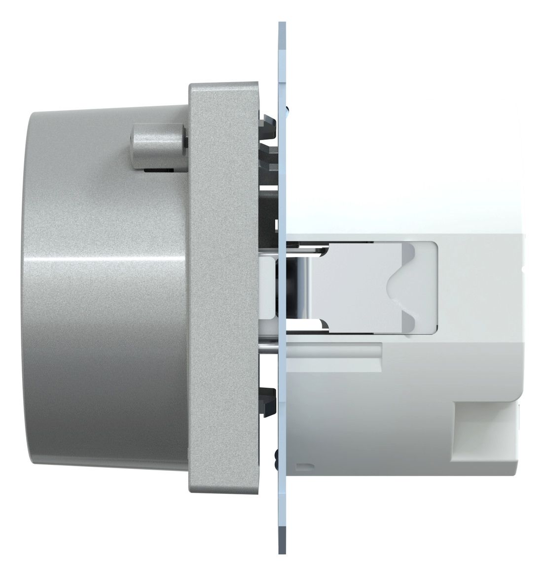 Mert 232860 FI-SCHUKO-Steckdose BRS aluminium System M