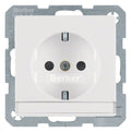 Berker 47496089 Steckdose SCHUKO m.B-feld+erh.BS Q.1/Q.3 polarweiß samt