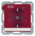 Berker 41106015 Steckdose SCHUKO+LED Kontroll B-feld+erh.BS Q.1/Q.3 rot samt