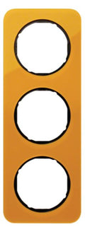 Berker 10132334 Rahmen 3fach R.1 Acryl orange transp./schwarz glänz.