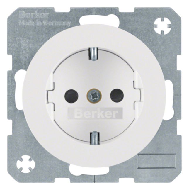 Berker 41232089 Steckdose SCHUKO m.erh.BS R.1/R.3 polarweiß glänzend