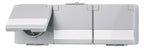 Jung 623NAW SCHUKO Dreifach Steckdose verdrahtet Schriftfeld waagerecht WG600