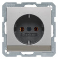 Berker 47506084 Steckdose SCHUKO m.B-feld Q.1/Q.3 alu samt lackiert