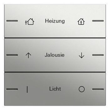 GIRA 5763600 Wippenset 3fach indiv. Tastsensor4 System 55 Edelstahl