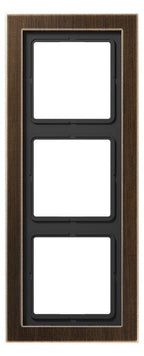 Jung MED2983AT Rahmen 3fach LS/FD-design Messing antik