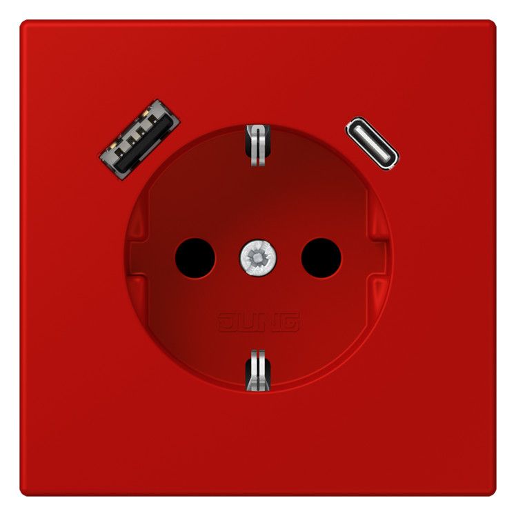 Jung LC1520-15CA227 SCHUKO-Steckd.m.USB Typ AC LC32090