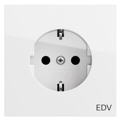 GIRA 445870 SCHUKO-Steckdose Aufdr.EDV Flächenschalter Reinweiß