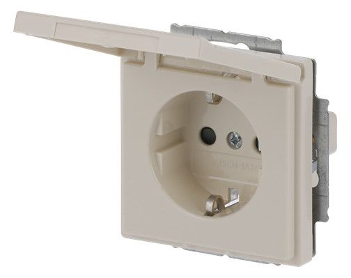 BJ 20 EUKBR-82 SCHUKO Steckdosen-Einsatz elfenbein/weiß solo