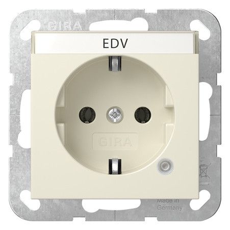 GIRA 445201 SCHUKO-Steckdose Kontroll+ BSF System 55 Cremeweiß glänzend