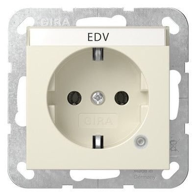 GIRA 445201 SCHUKO-Steckdose Kontroll+ BSF System 55 Cremeweiß glänzend