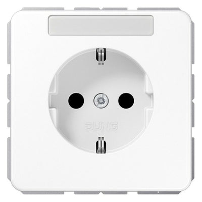 Jung CD1520NNAWW SCHUKO Steckdose o.Kralle Schriftfeld alpinweiß