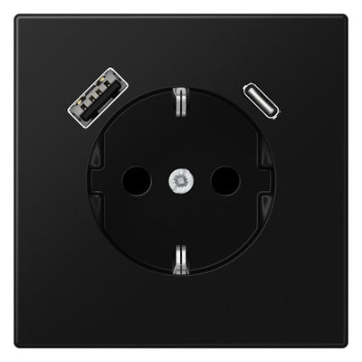 Jung LS1520-15CASWM SCHUKOsteckdose m.USB Typ AC