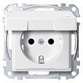 Mert MEG 2414-0419 SCHUKO-Steckdose BRS m.Klappdeckel IP44 SK polarweiß Sys.M