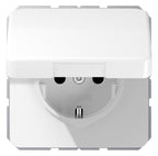 Jung CD1521BFKLWW SCHUKO Steckd.m.Klappd