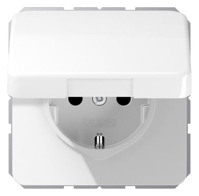 Jung CD1521BFKLWW SCHUKO Steckd.m.Klappd