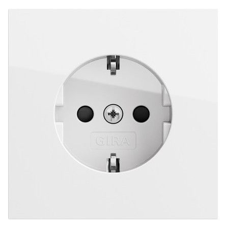 GIRA 475570 SCHUKO-Steckdose SH o.Kr. Flächenschalter Reinweiß
