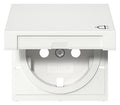 GIRA 492203 Abdeckung SCHUKO-Steckdose Klappdeckel System 55 Reinweiß glänzend