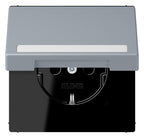 Jung LC1520BFNAKL257 SCHUKO-Steckd.KI m. Klappdeckel m.S
