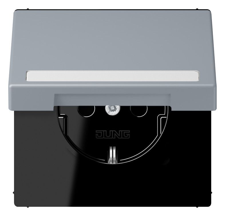 Jung LC1520BFNAKL257 SCHUKO-Steckd.KI m. Klappdeckel m.S