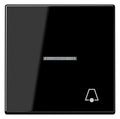 Jung A590BFKO5KSW Wippe Symbol Klingel m.Lichtleiter Serie A schwarz