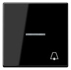 Jung A590BFKO5KSW Wippe Symbol Klingel m.Lichtleiter Serie A schwarz