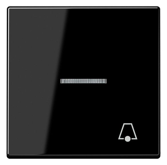 Jung A590BFKO5KSW Wippe Symbol Klingel m.Lichtleiter Serie A schwarz