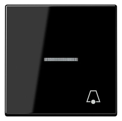 Jung A590BFKO5KSW Wippe Symbol Klingel m.Lichtleiter Serie A schwarz