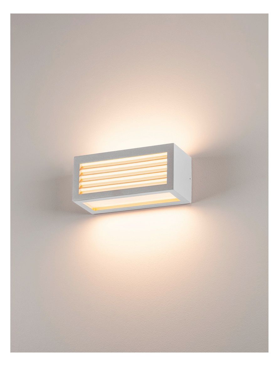 SLV 232491 BOX-L E27 Wandleuchte eckig weiß E27 max.18W