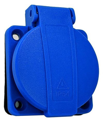 Bals 71071 Schuko-Anbausteckdose 16A 3p IP54 blau dänisch