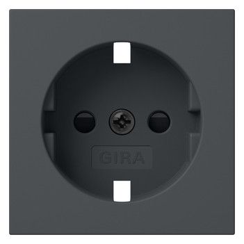 GIRA 492128 Abdeckung SCHUKO-Steckdose m.Shutter System 55 Anthrazit