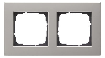 GIRA 0212335 Abdeckrahmen 2fach flach E2 Edelstahl