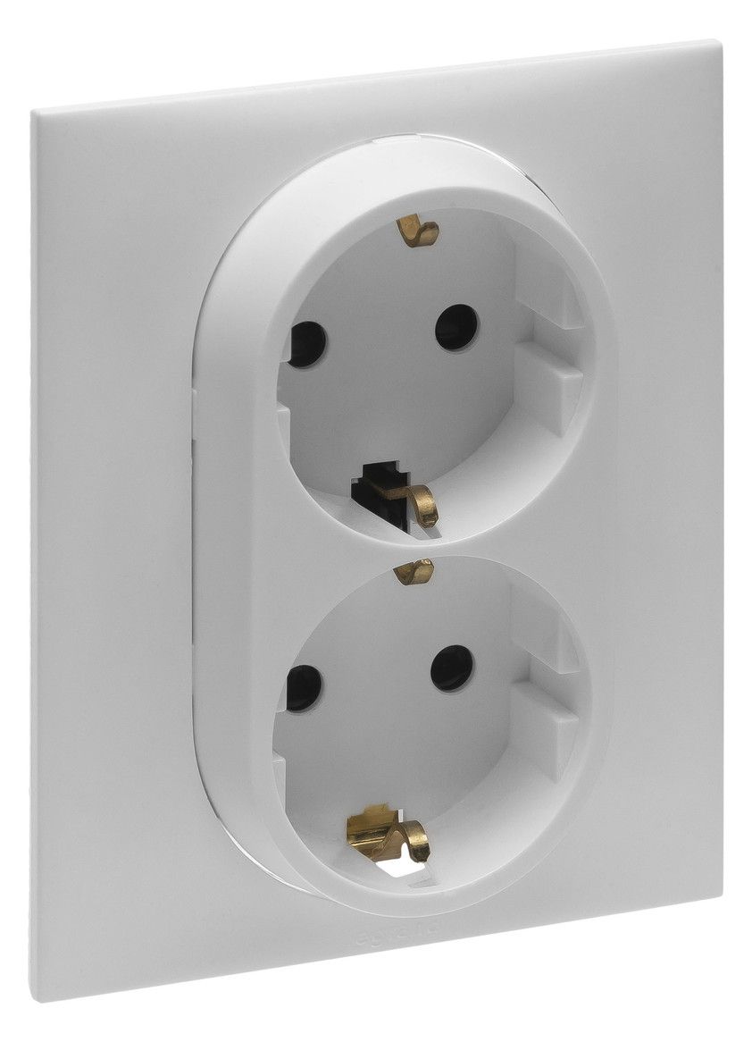 Legrand 864164 Schuko Steckdose 1-fach Dose Ber.schutz Niloe Step ultraweiß