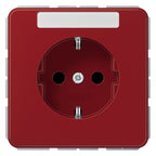 Jung CD1520BFKINART SCHUKO Steckdose Schriftf. erh.Ber.schutz bruchs. rot