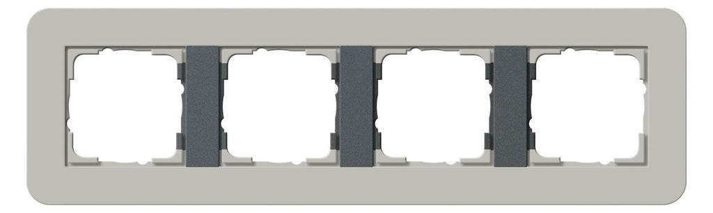 GIRA 0214422 Abdeckrahmen 4fach E3 Grau/Anthrazit Soft-Touch