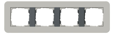 GIRA 0214422 Abdeckrahmen 4fach E3 Grau/Anthrazit Soft-Touch