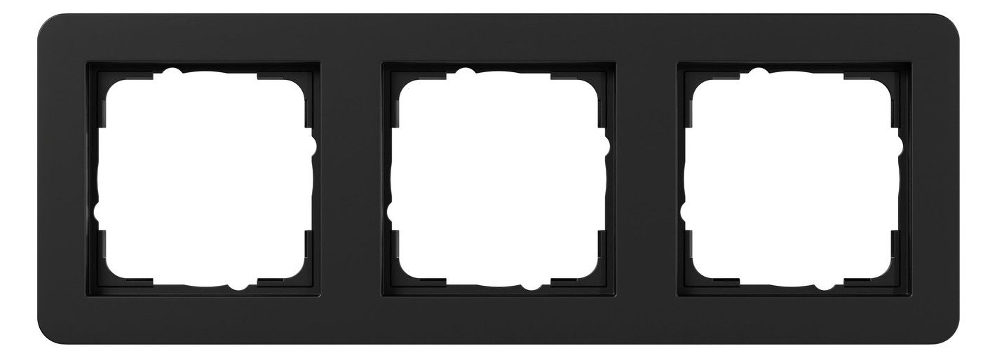 GIRA 0213153 Abdeckrahmen 3f Gira E1 Schwarz m