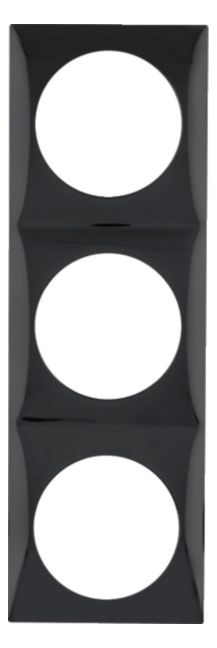 Berker 918192510 Rahmen 3fach Integro Flow schwarz glänzend