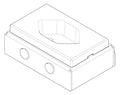 ABN XSD11 Schukosteckdose o.Deckel 1-fach,auf Hutschiene