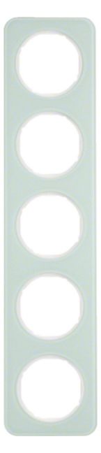 Berker 10152109 Rahmen 5fach R.1 Glas polarweiß