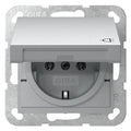 GIRA 445426 SCHUKO-Steckdose Klappdeckel System 55 Farbe Alu